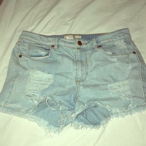 Guess high-waisted jean shorts